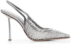 Le Silla Gilda crystal-embellished pumps Silver