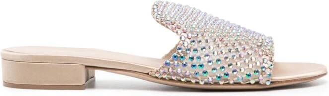 Le Silla Gilda crystal-embellished sandals Gold