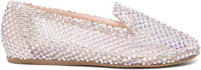 Le Silla Gilda crystal-embellished slippers Neutrals