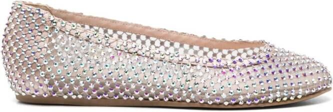 Le Silla Gilda rhinestone-embellished ballerina shoes Neutrals