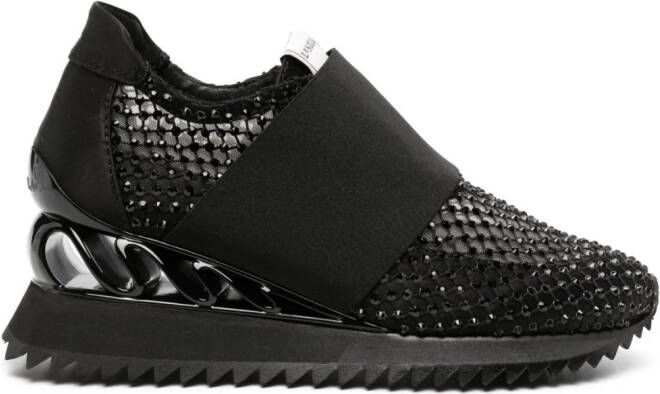 Le Silla Gilda rhinestone-embellished sneakers Black