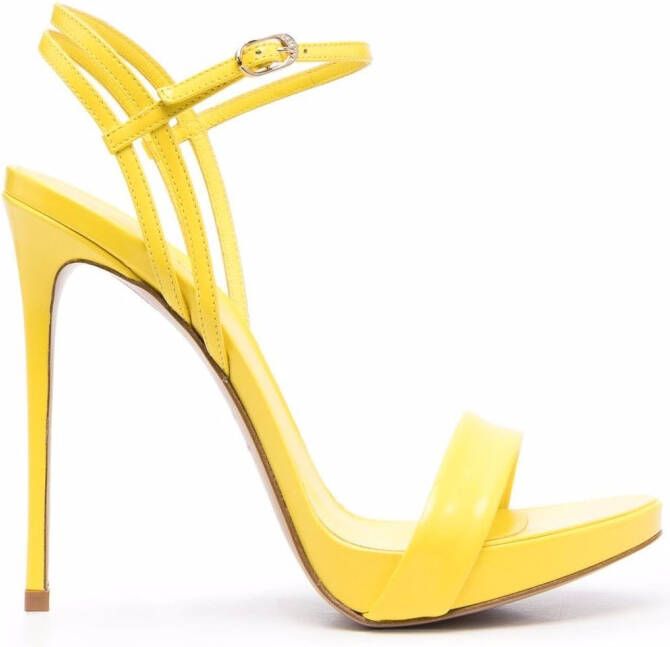 Le Silla Gwen 120mm leather sandals Yellow