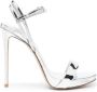 Le Silla Gwen 132mm metallic-effect sandals Silver - Thumbnail 1