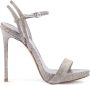 Le Silla Gwen rhinestone-embellished leather sandals Silver - Thumbnail 1