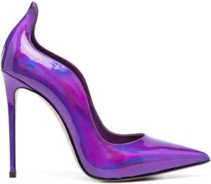 Le Silla Ivy 115mm holographic-effect pumps Blue