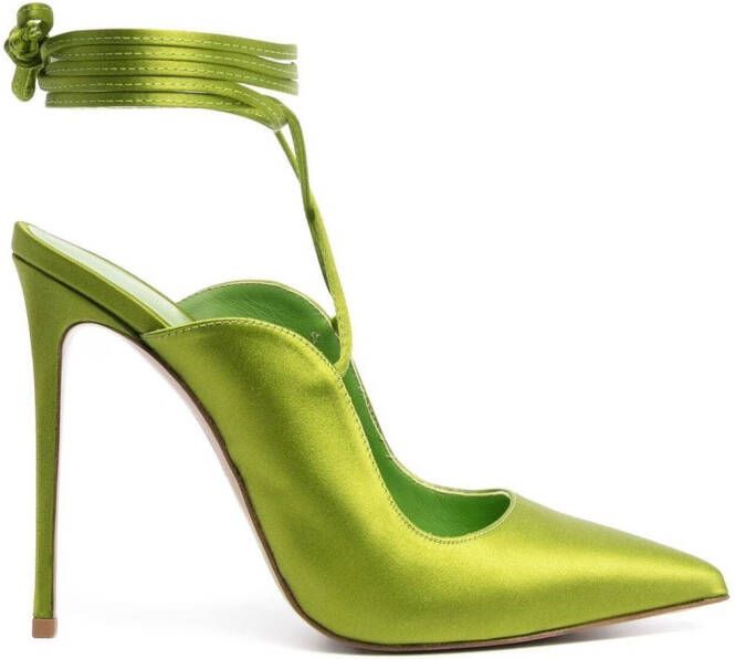 Le Silla Ivy 120mm slingback satin pumps Green