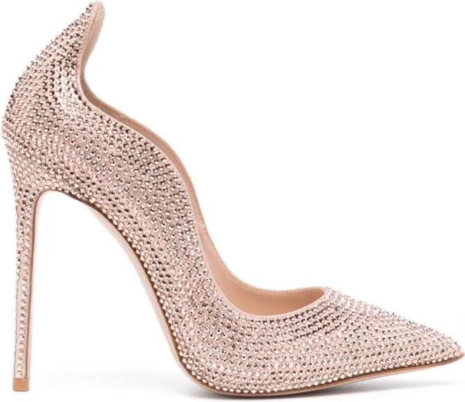 Le Silla Ivy 125mm crystal-embellished pumps Pink