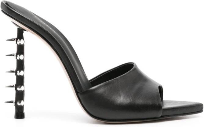 Le Silla Jagger 120mm leather mules Black
