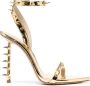 Le Silla Jagger 120mm Rockstud-embellished sandals Gold - Thumbnail 1
