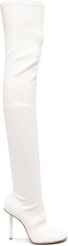 Le Silla Karlie 110mm thigh-high boots White