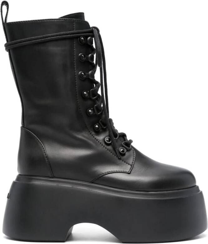 Le Silla Kembra 90mm leather ankle boots Black