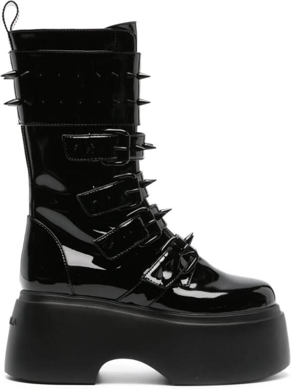 Le Silla Kembra spike platform boots Black
