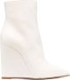 Le Silla Kira 120mm wedge leather boots White - Thumbnail 1