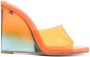 Le Silla Kira 115mm leather sandals Orange - Thumbnail 1