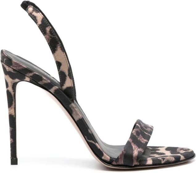Le Silla Madison leopard-print sandals Brown