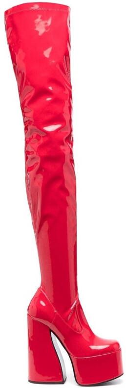 Le Silla Nikki 155mm thigh-high boots Red