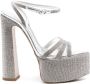 Le Silla Nina 170mm crystal-embellished platform sandals Silver - Thumbnail 1