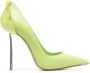 Le Silla Petalo 100mm leather pumps Green - Thumbnail 1