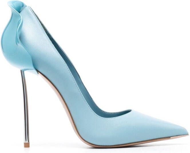 Le Silla Petalo 100mm leather pumps Blue