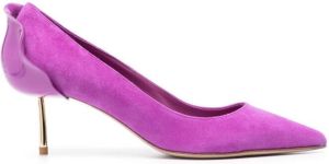Le Silla Petalo 50mm suede pumps Purple