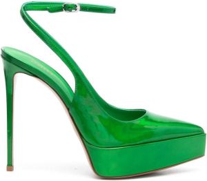Le Silla pointed-toe 140mm pumps Green
