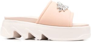 Le Silla Poolside crystal-embellished sandals Neutrals