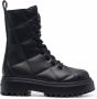 Le Silla quilted lace-up boots Black - Thumbnail 1