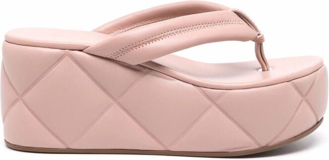Le Silla quilted platform sandals Pink