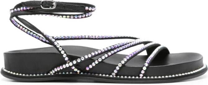 Le Silla rhinestone-embellished sandals Black