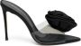 Le Silla Rose 110mm floral-appliqué mules Black - Thumbnail 1