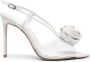 Le Silla Rose 110mm leather sandals White - Thumbnail 1