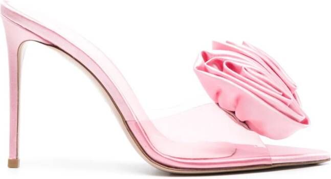 Le Silla Rose 110mm satin mules Pink