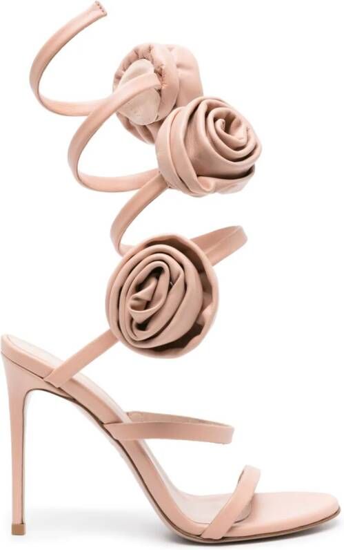 Le Silla Rose 110mm spiral-design sandals Neutrals