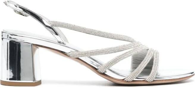 Le Silla Scarlet 60mm leather sandals Silver