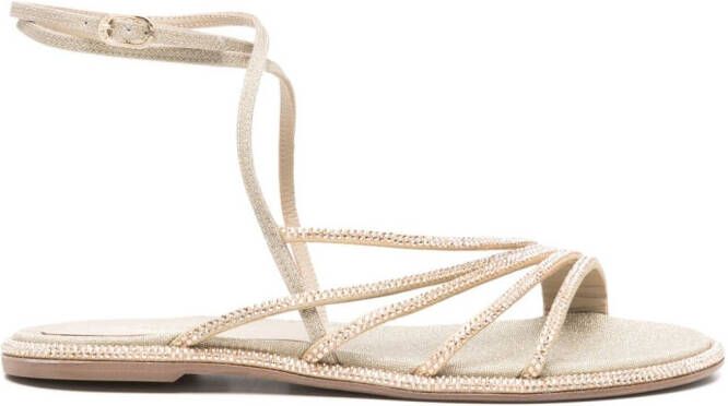 Le Silla Scarlet strappy flat sandals Gold