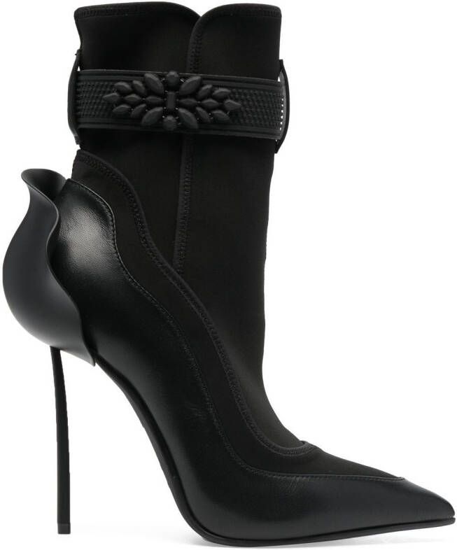 Le Silla sock-style 125mm stiletto boots Black