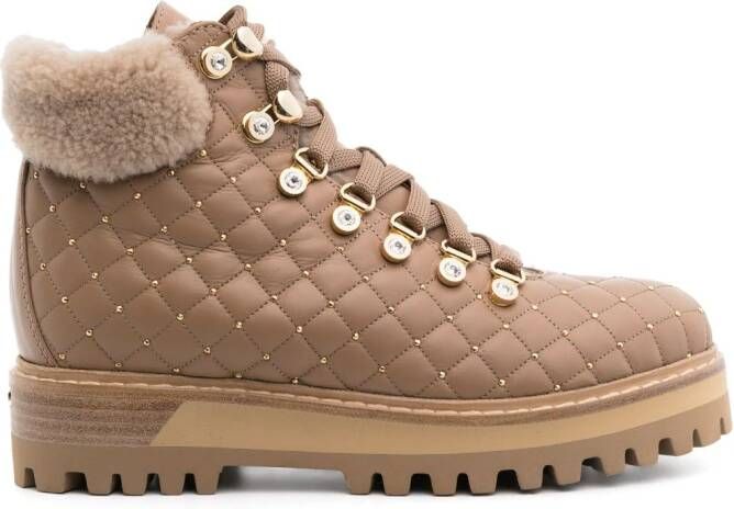 Le Silla St. Moritz quilted ankle boots Neutrals