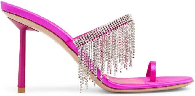 Le Silla The Jewels 80mm fringed sandals Pink