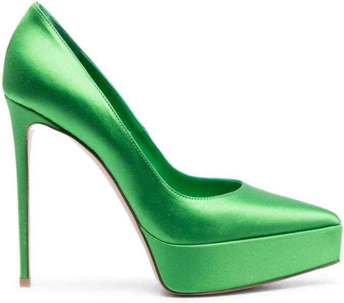 Le Silla Uma 135mm platform pumps Green