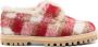 Le Silla Yacht check-pattern felted loafers Red - Thumbnail 1