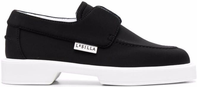 Le Silla Yacht two-tone loafers Black