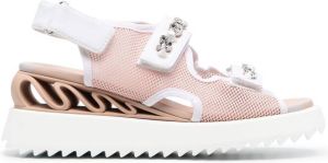 Le Silla Yui Wave slingback flatform sandals Pink