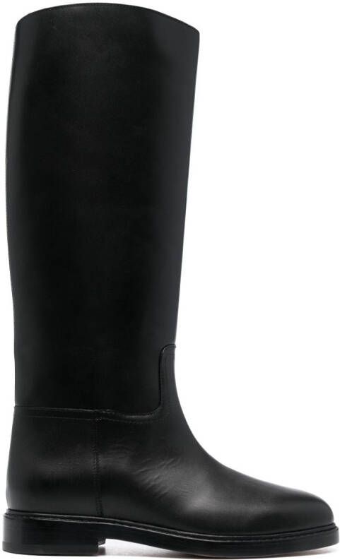 LEGRES slip-on calf-leather boots Black