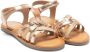 Lelli Kelly flat leather sandals Gold - Thumbnail 1