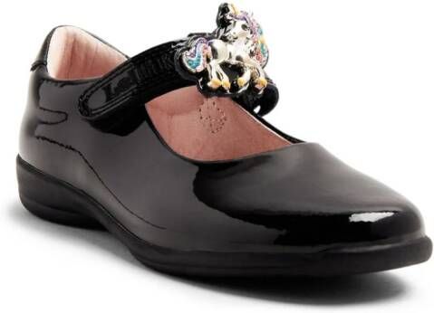 Lelli Kelly Mary Jane logo-embroidered ballerina shoes Black