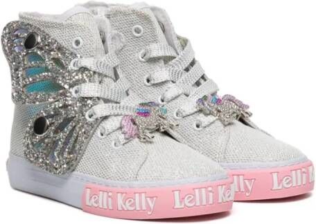 Lelli Kelly Unicorn Wings high-top sneakers Silver