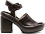 LEMAIRE 105mm padded leather sandals Brown - Thumbnail 1