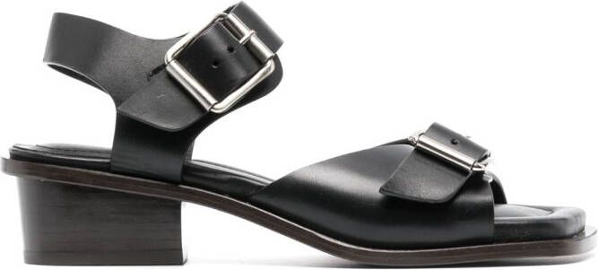 LEMAIRE 35mm double-buckle sandals Black