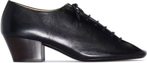 Lemaire 50mm square-toe derby shoes Black