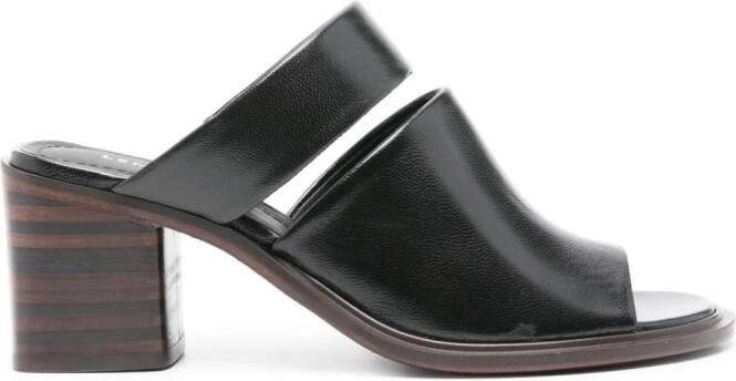LEMAIRE 55mm leather mules Black